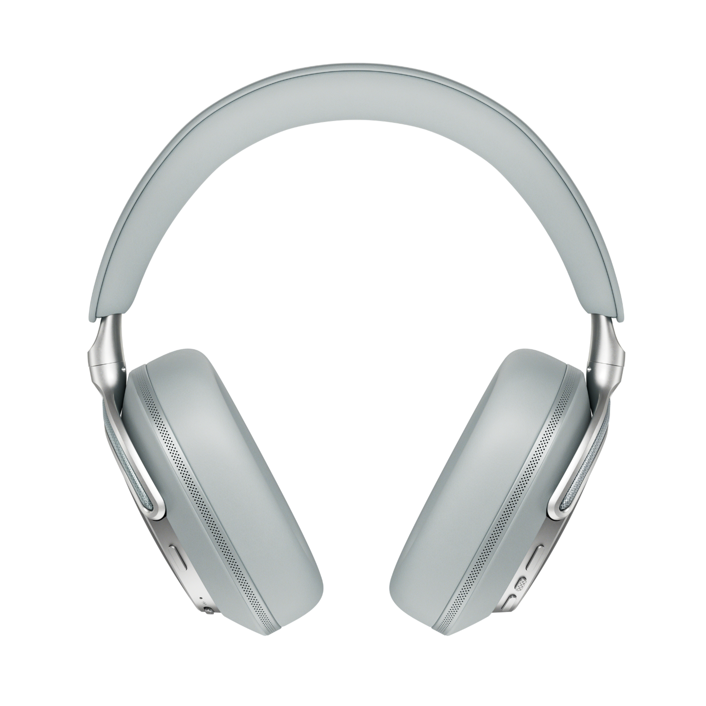 Front view of Bowers & Wilkins PX8 S2 Over-Ear Noise Cancelling Headphones in Pearl Blue finish
