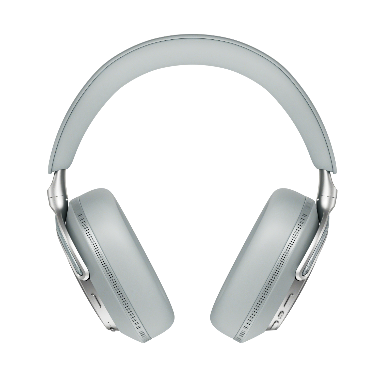 Front view of Bowers & Wilkins PX8 S2 Over-Ear Noise Cancelling Headphones in Pearl Blue finish