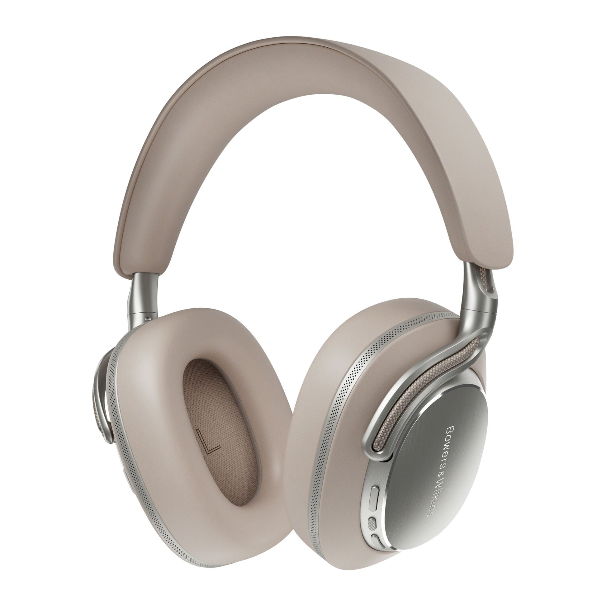 Angle view of Bowers & Wilkins PX8 S2 Warm Stone on white background