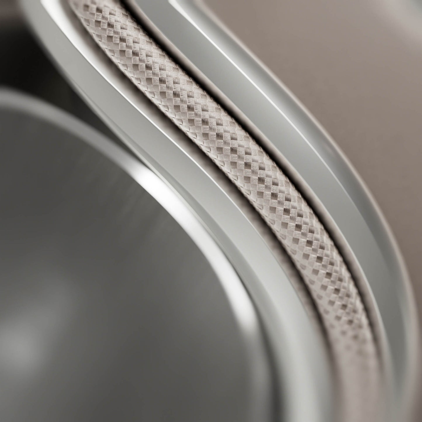 Close up of Bowers & Wilkins PX8 S2 Warm Stone