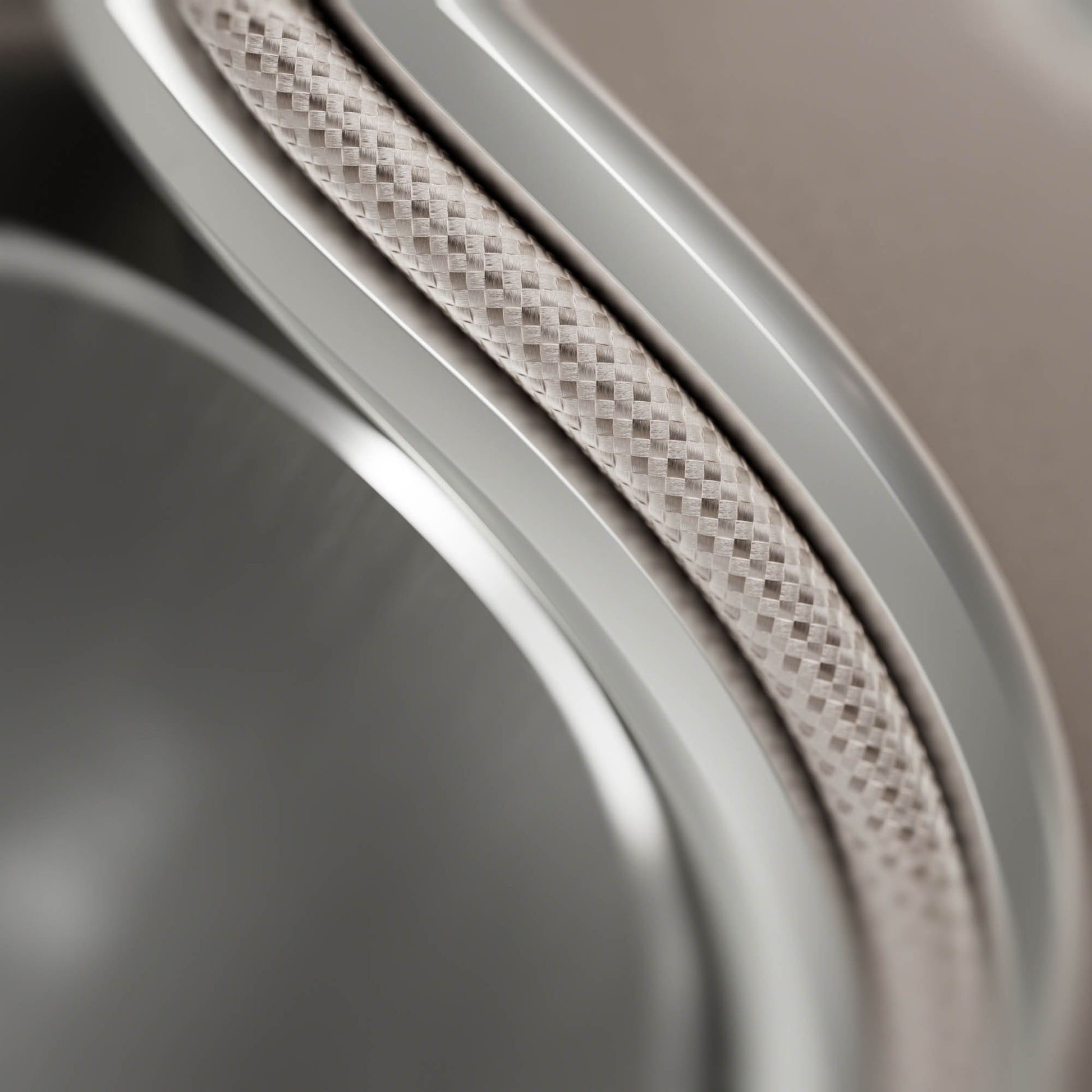 Close up of Bowers & Wilkins PX8 S2 Warm Stone
