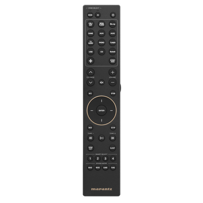 Marantz Cinema 50 Series 2 9.4 Channel AV Receiver remote control on white background