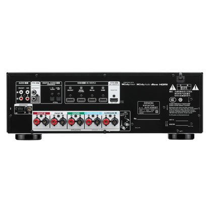 Back view of Denon AVR-X580BT 5.2 Channel 8K Home Theatre Receiver