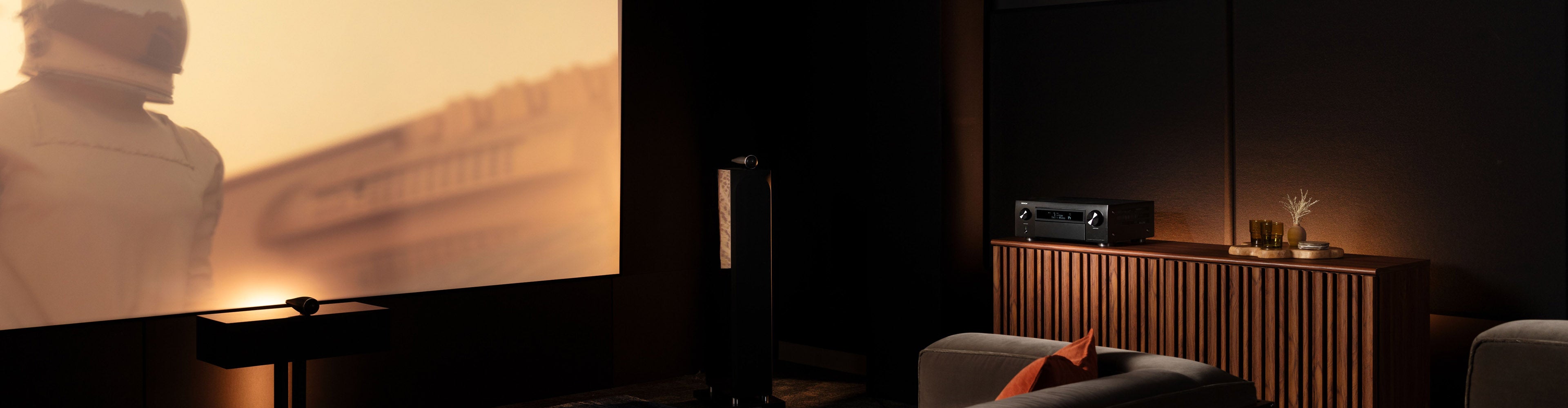 Denon Home Theatre Receiver in Cinema Room