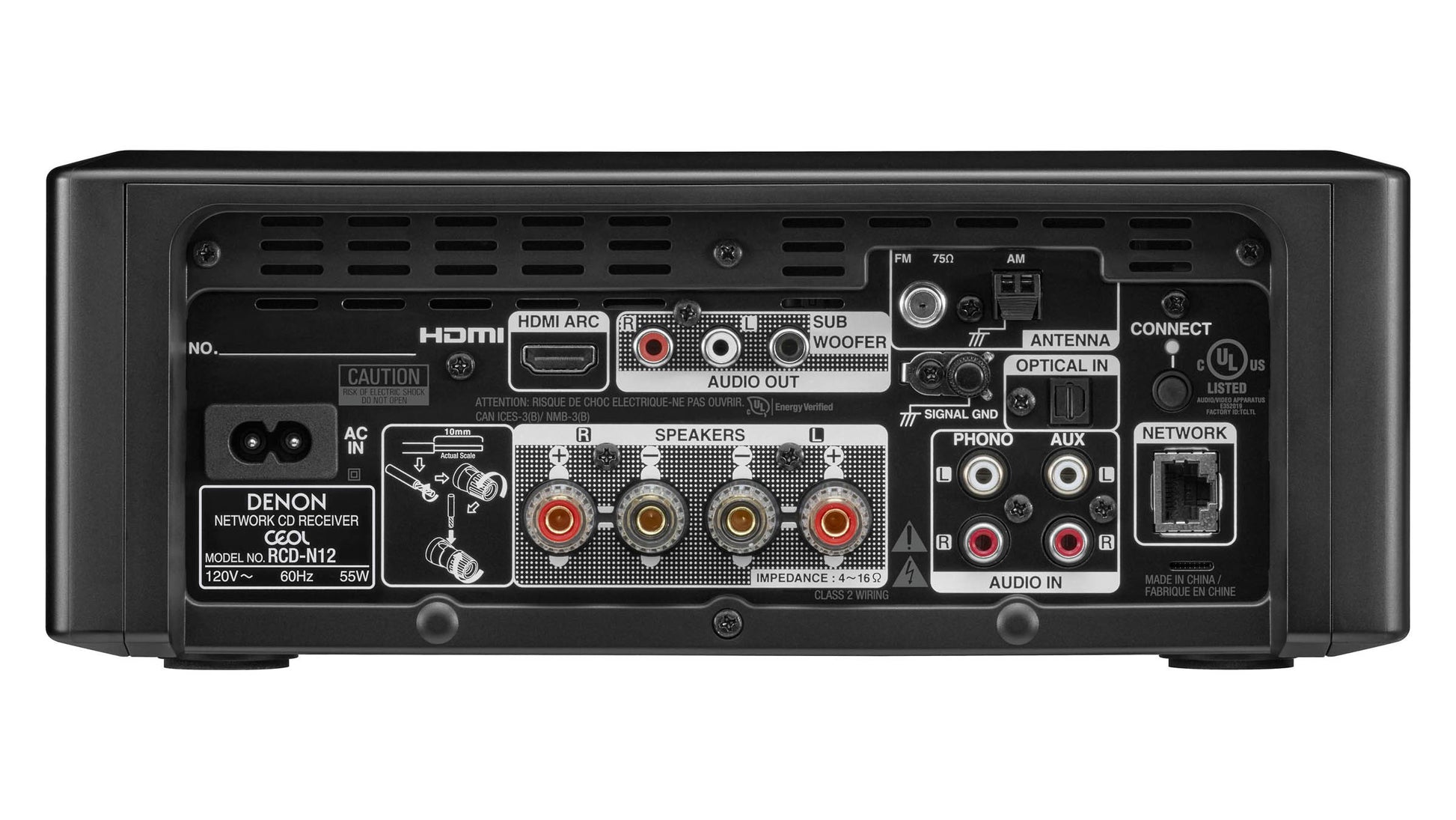 Denon CEOL RCD-N12 Network Receiver - With HDMI ARC & Phono Input