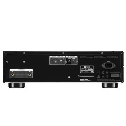 Back view of black Denon DCD-1700NE CD/SACD Player