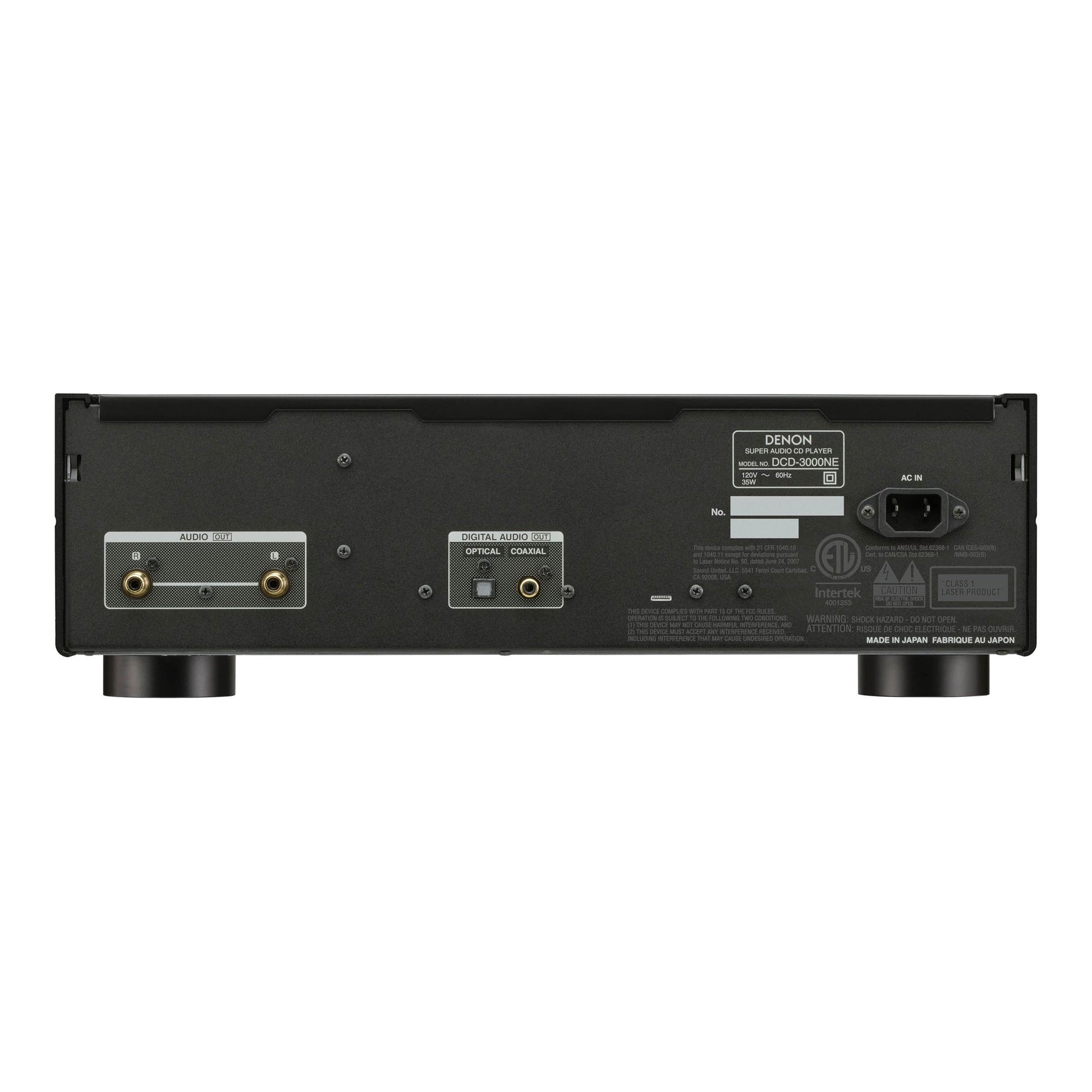 Denon DCD-3000NE Super Audio CD Player in black - rear view