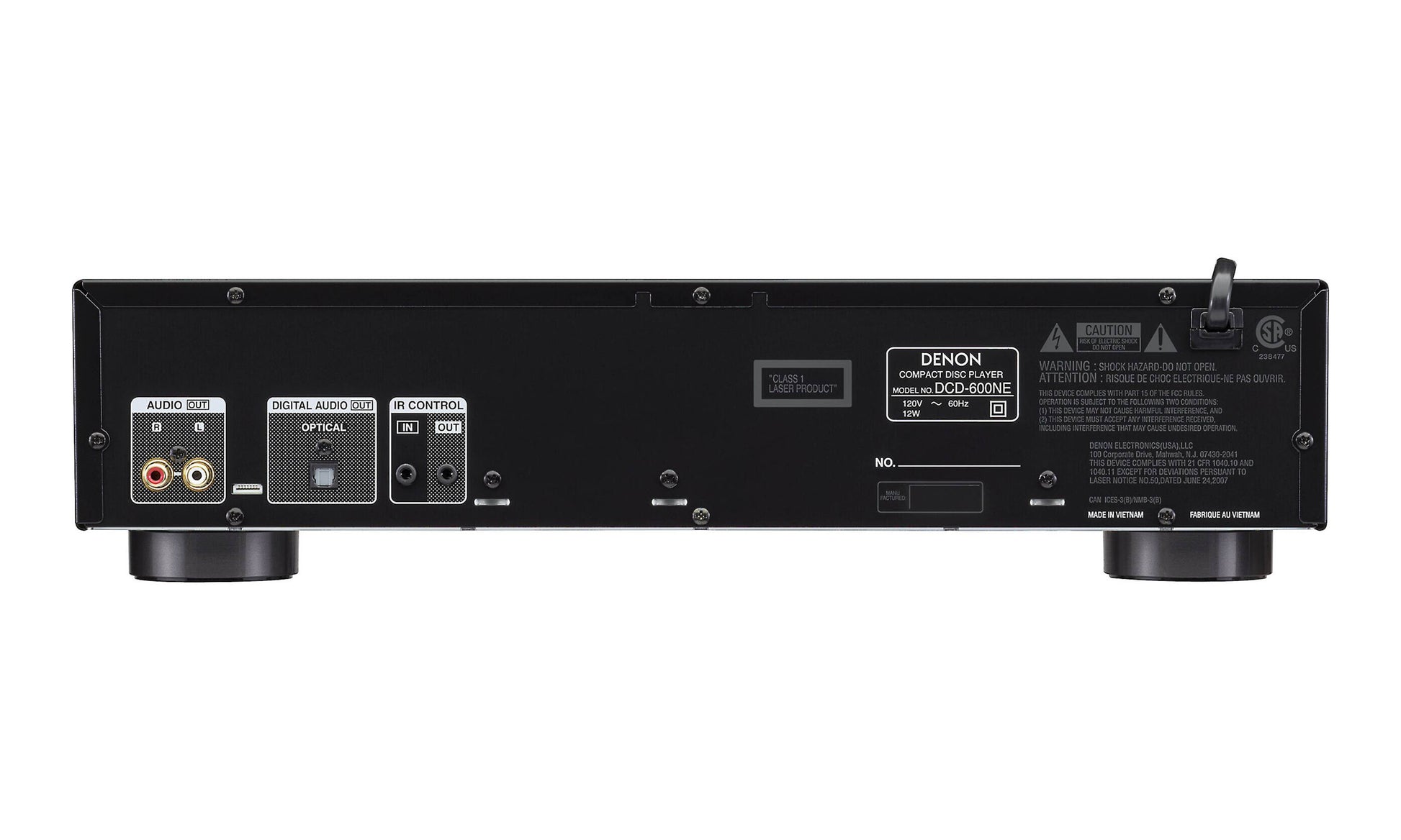 Denon DCD-600NE CD Player - Rear view