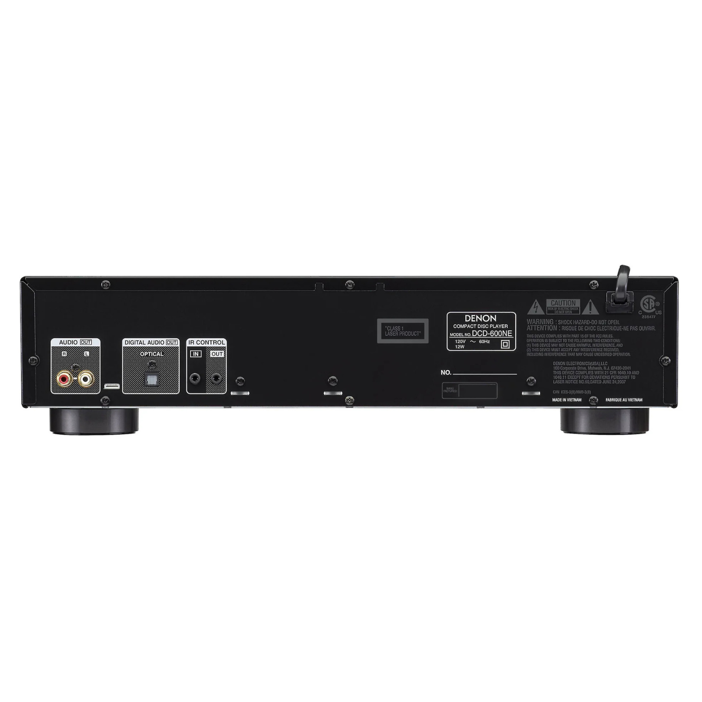 Back view of Denon DCD-600NE CD Player