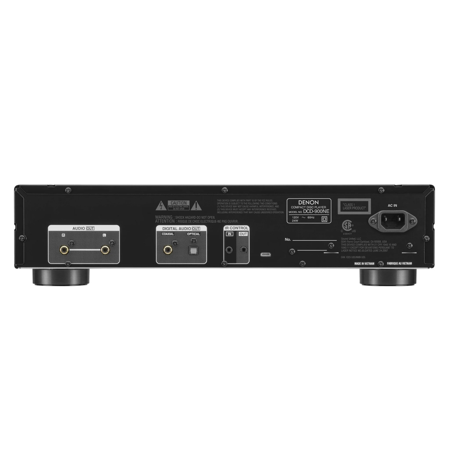 Back of black Denon DCD-900NE CD Player
