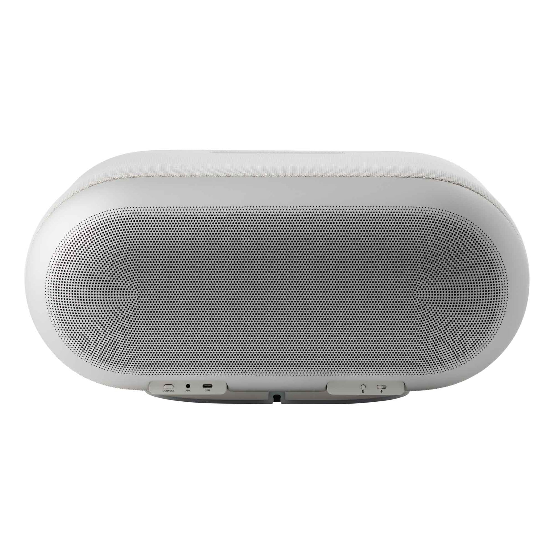 Back view of Denon Home 600 Wireless Speaker in white on white background