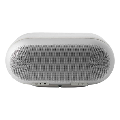 Back view of Denon Home 600 Wireless Speaker in white on white background