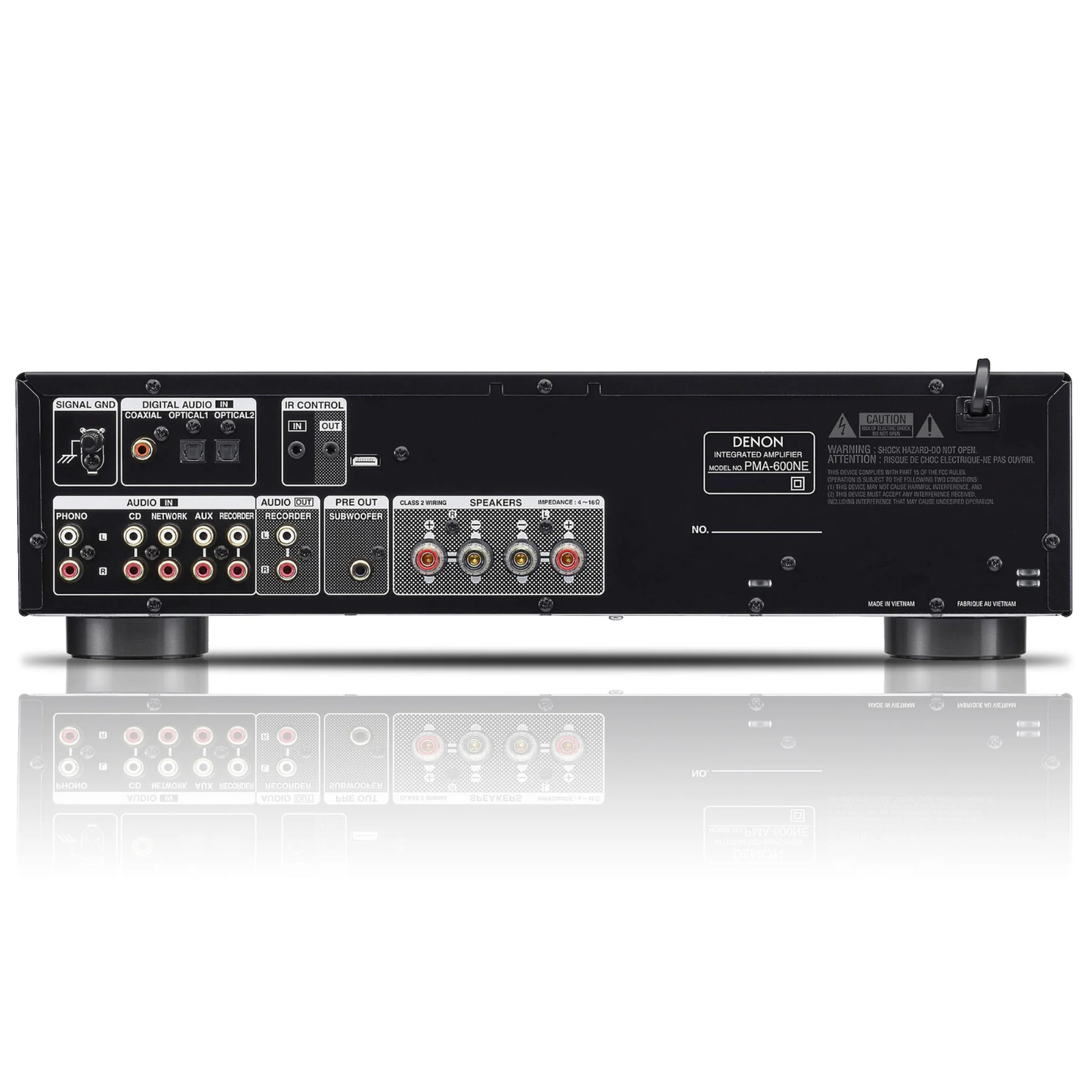 Back panel of Denon PMA-600NE Stereo Amplifier