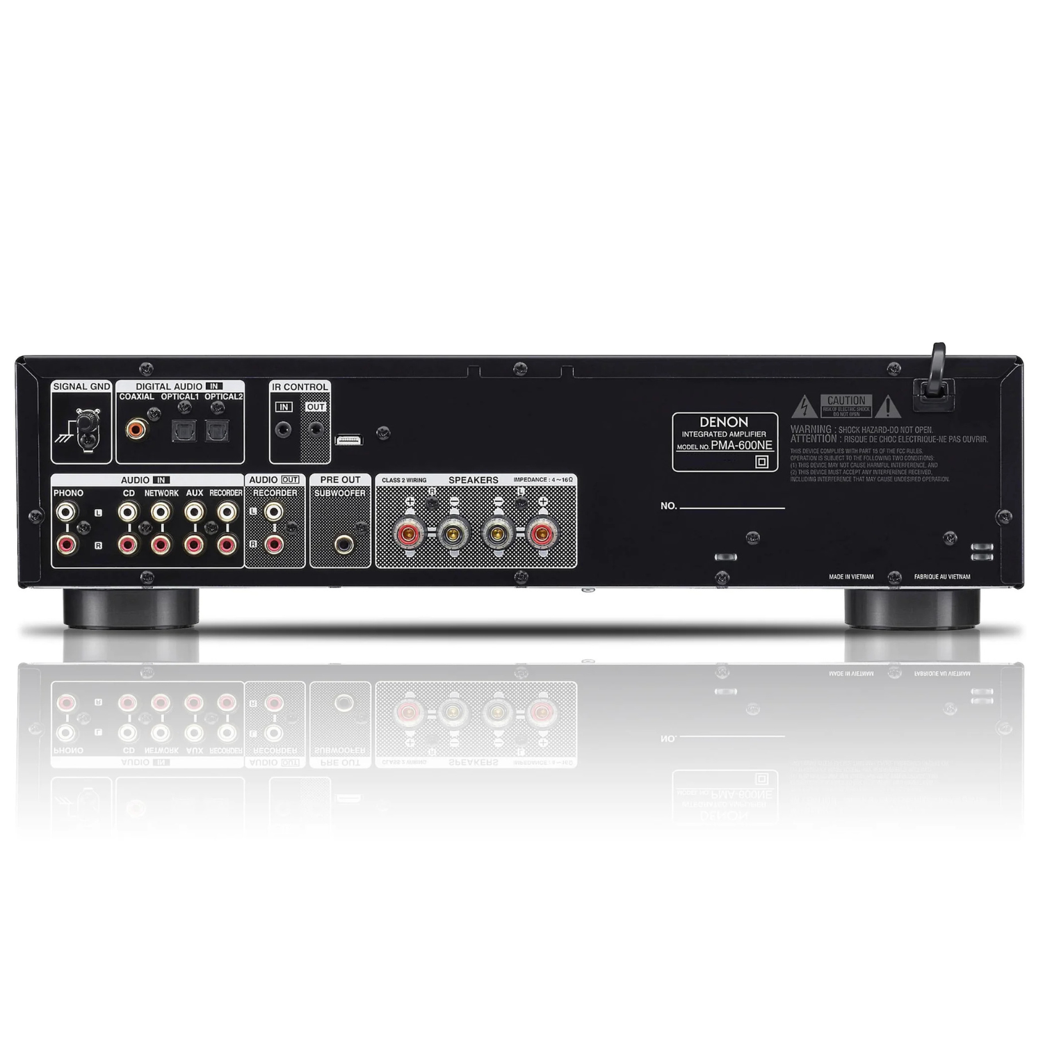 Back panel of Denon PMA-600NE Stereo Amplifier