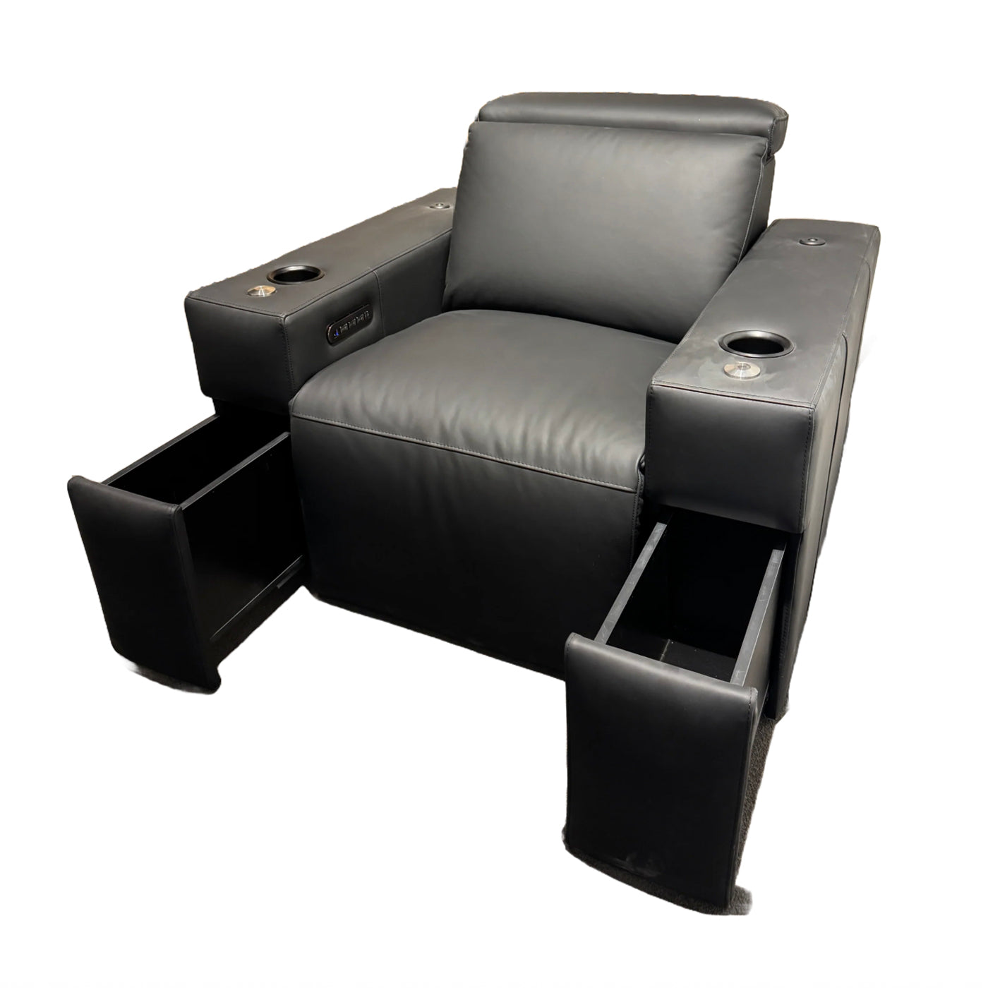 DTX Design Signature Cinema Chairs - Storage compartments open