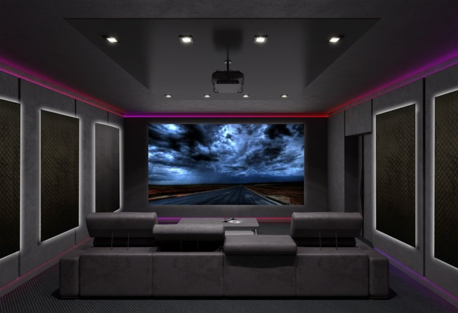DTX Design Timber Grooved Acoustic Panel on wall in cinema