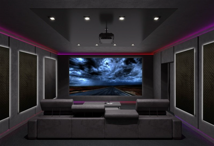 DTX Design Timber Grooved Acoustic Panel on wall in cinema