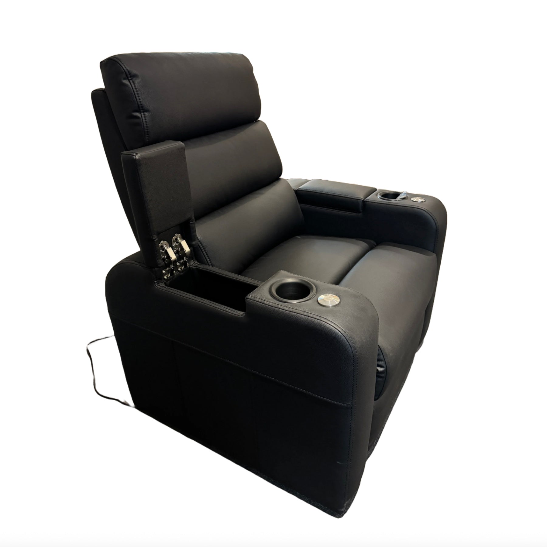 DTX Design Verve Cinema Chairs - showing arm compartment