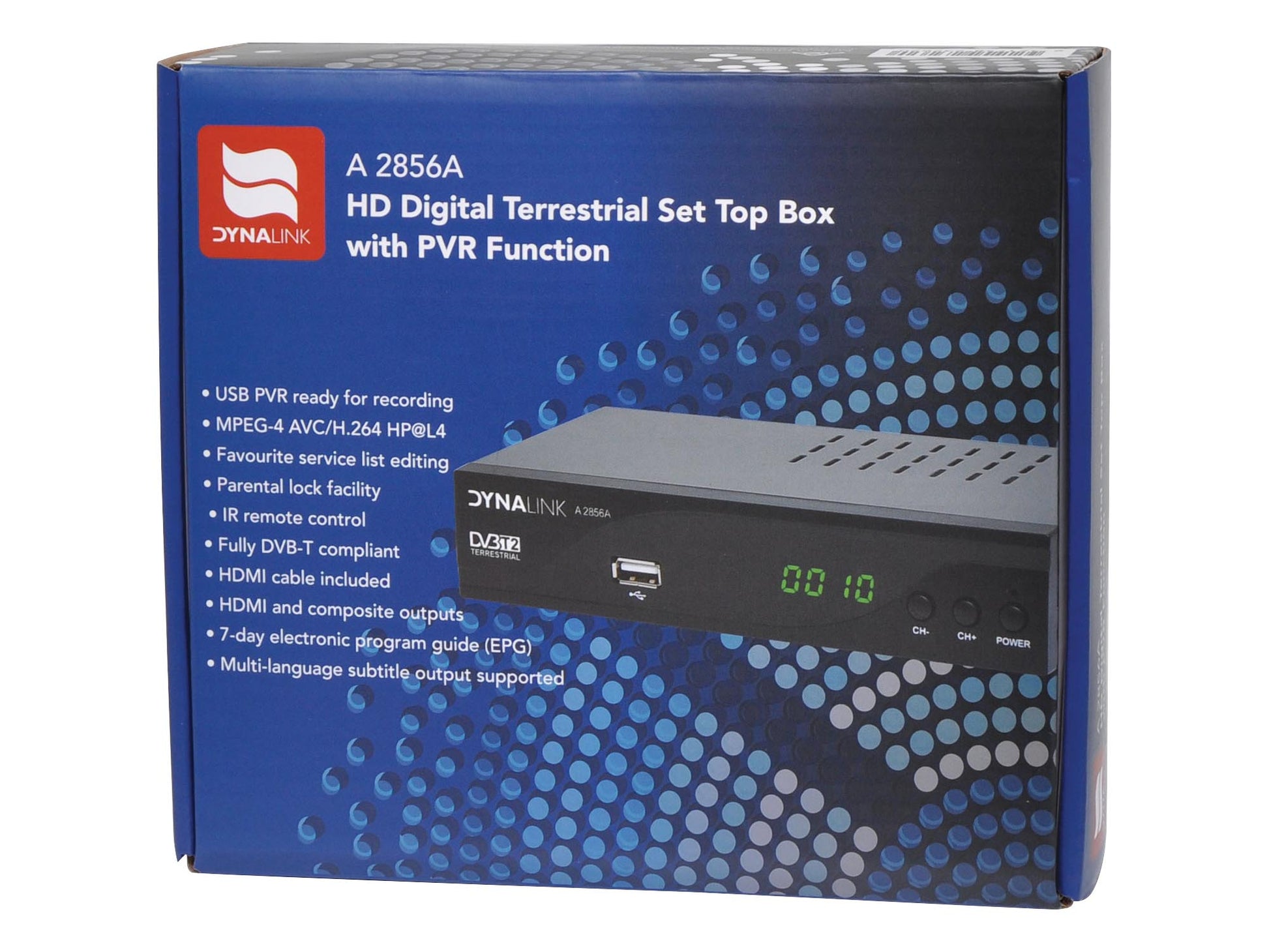 Dynalink A2856A High Definition Digital Set Top Box - Box