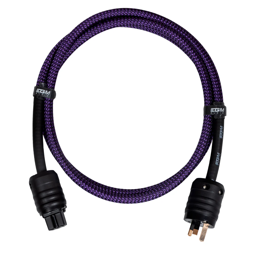 EGM Audio Amethyst Power Cable on white background