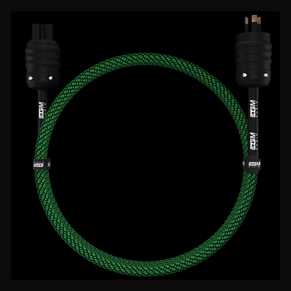 EGM Audio Emerald Power Cable on black background