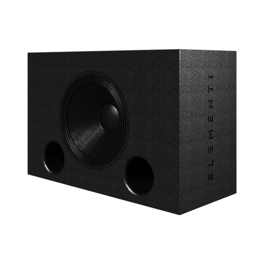 Elementi Audio Obsidian Subwoofer on white background
