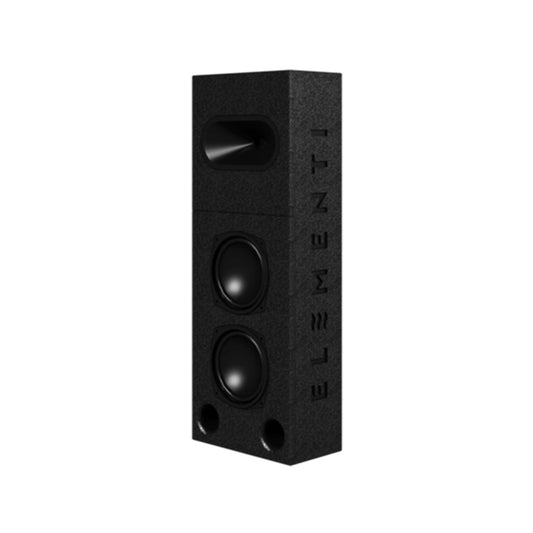 Upright Elementi Audio Phoenix Speaker on white background