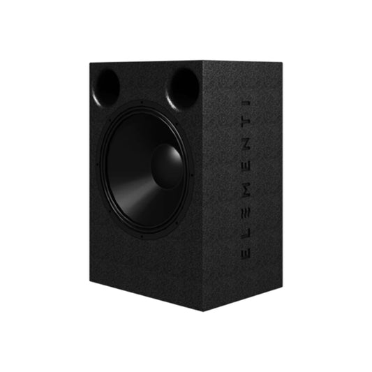 Elementi Audio Onyx Subwoofer on white background