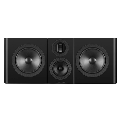 Front view of black Wharfedale Elysian CR Centre Speaker
