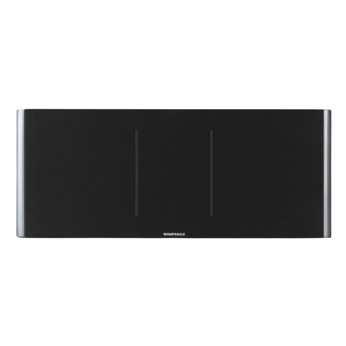 Front view of Wharfedale Elysian CR Centre Speaker in lunar grey with grille on