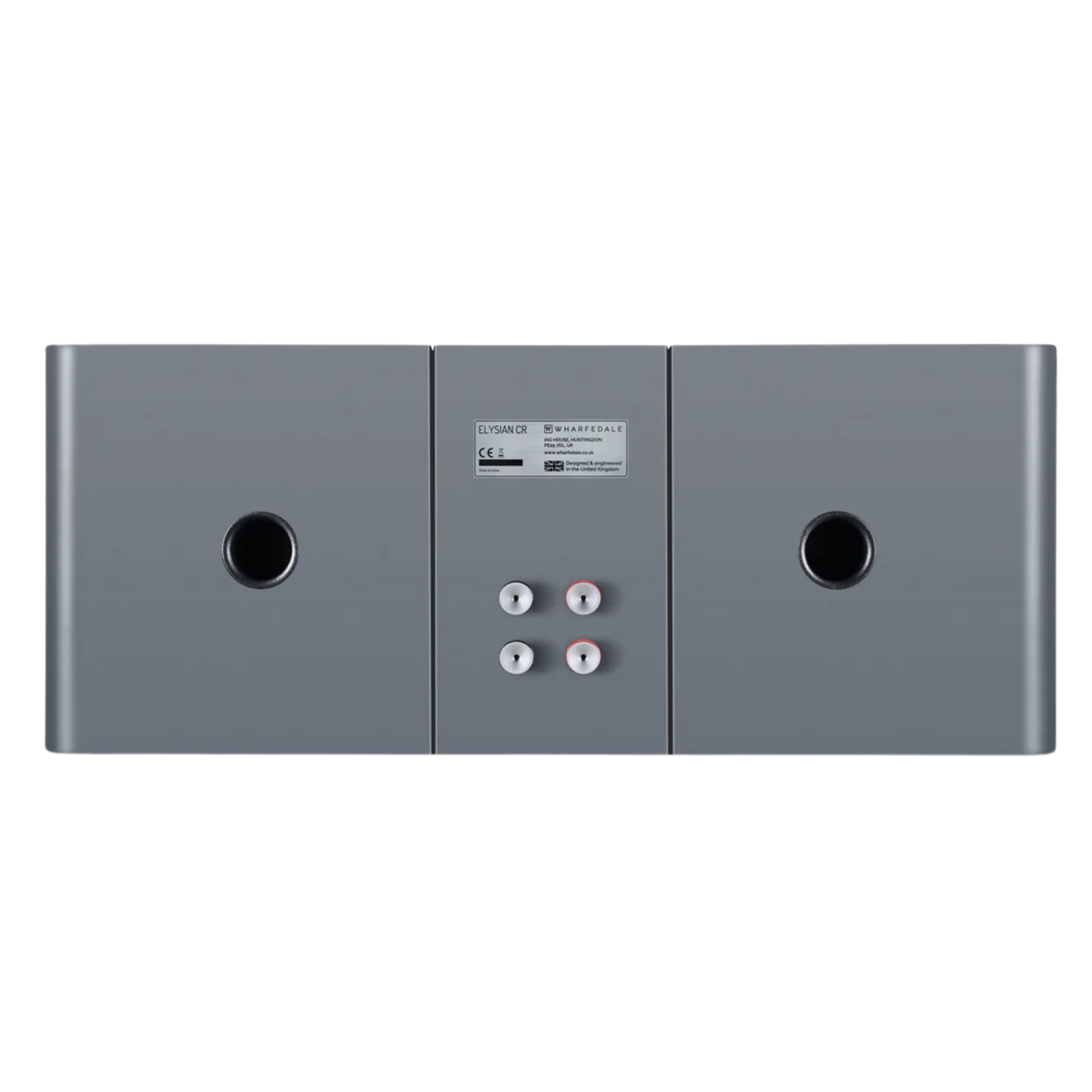 Back view of Wharfedale Elysian CR Centre Speaker in lunar grey