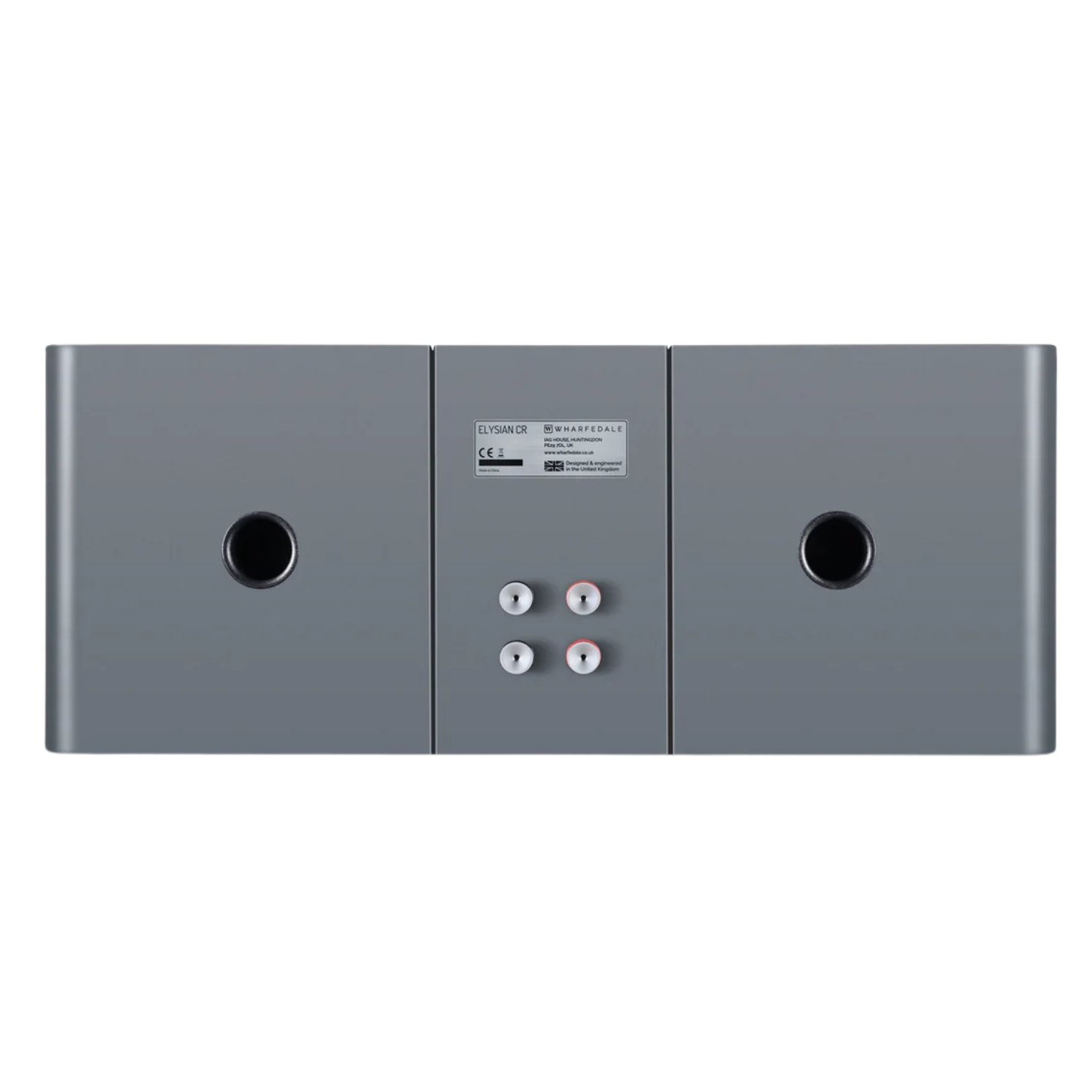Back view of Wharfedale Elysian CR Centre Speaker in lunar grey