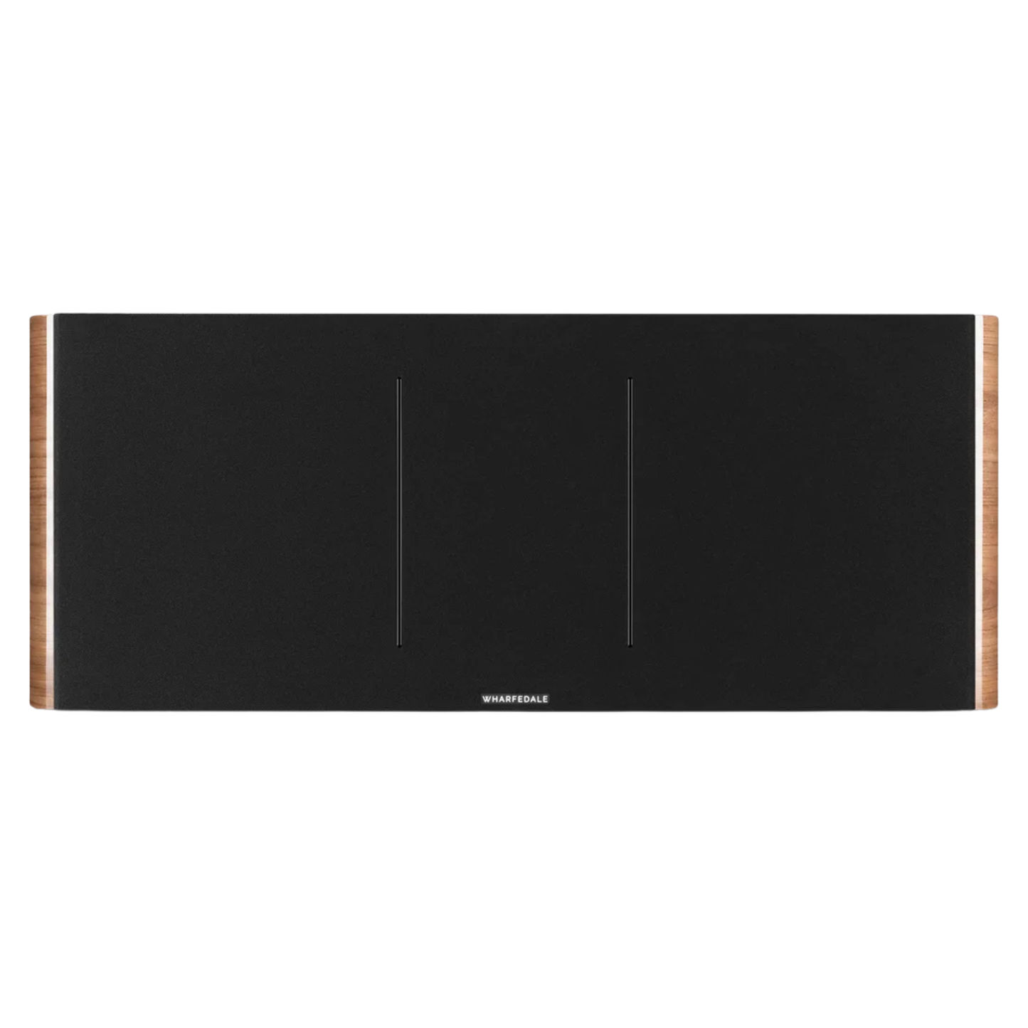 Front view of Wharfedale Elysian CR Centre Speaker with black cloth grille on