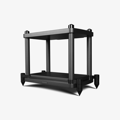 Angle view of Wharfedale Elysian CR Speaker Stand on a light grey background