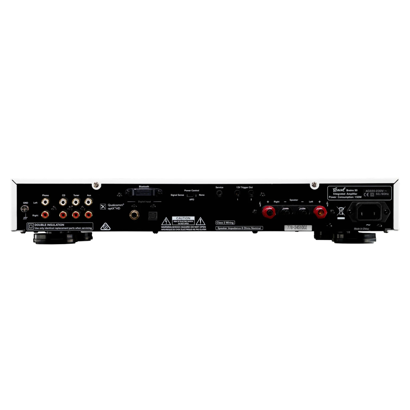 Back view of Encel Brains Stereo Amplifier