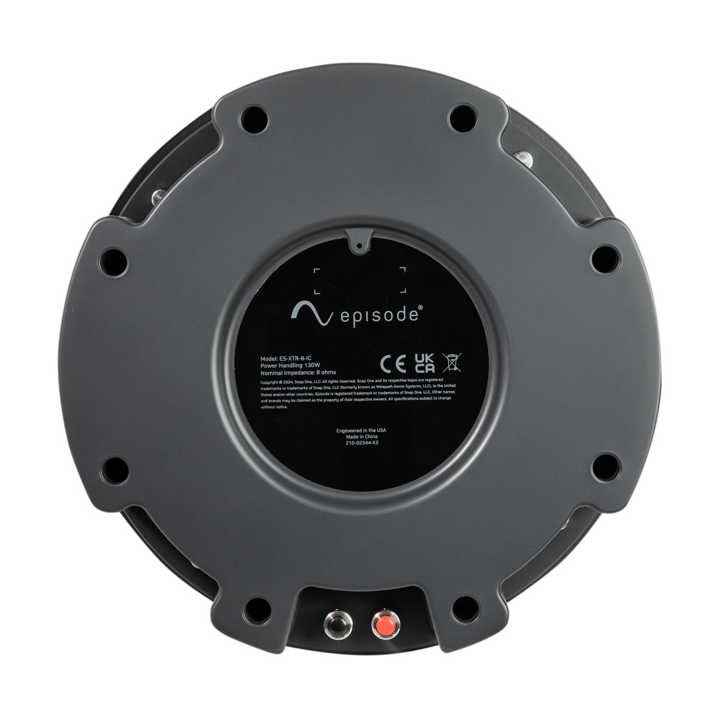 Gray speaker with 'episode' branding on a white background