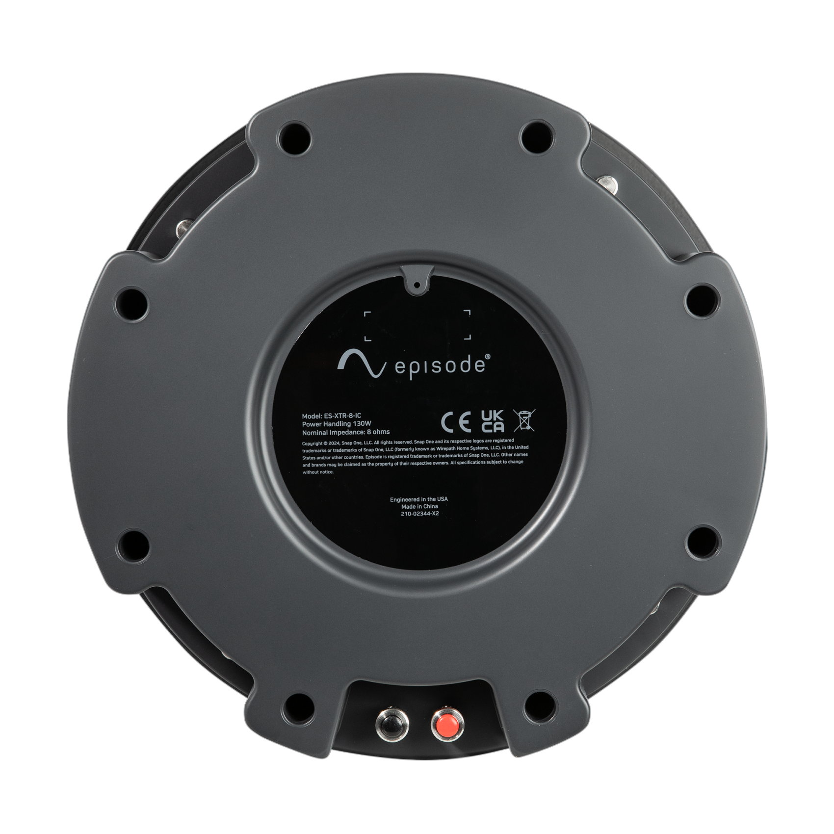Gray speaker with 'episode' branding on a white background