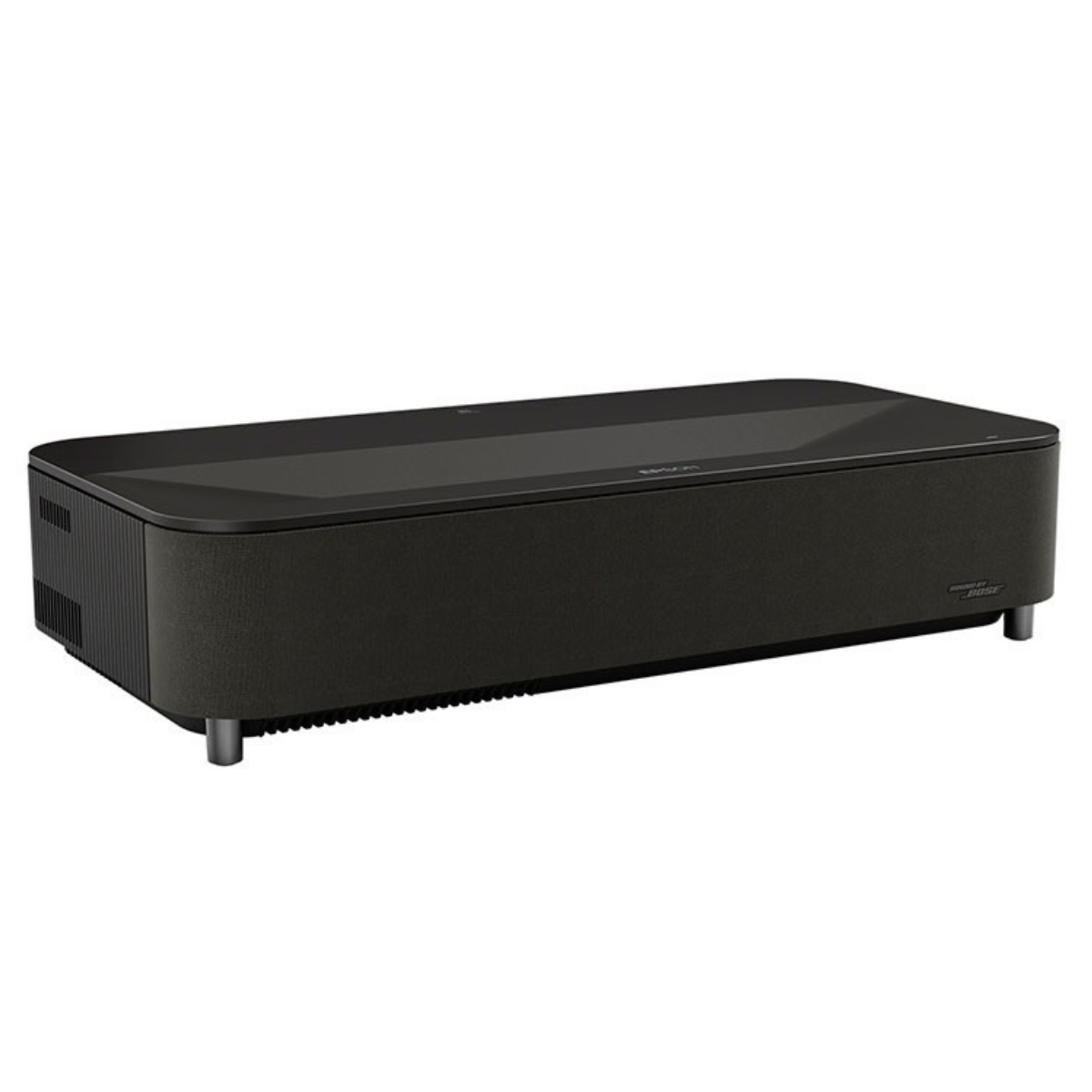 Angle view of Epson EH-LS970B 4K Ultra Short-Throw Projector on a white background