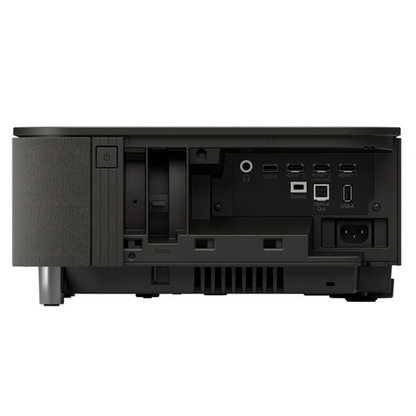 Close up of connections on the Epson EH-LS970B 4K Ultra Short-Throw Projector