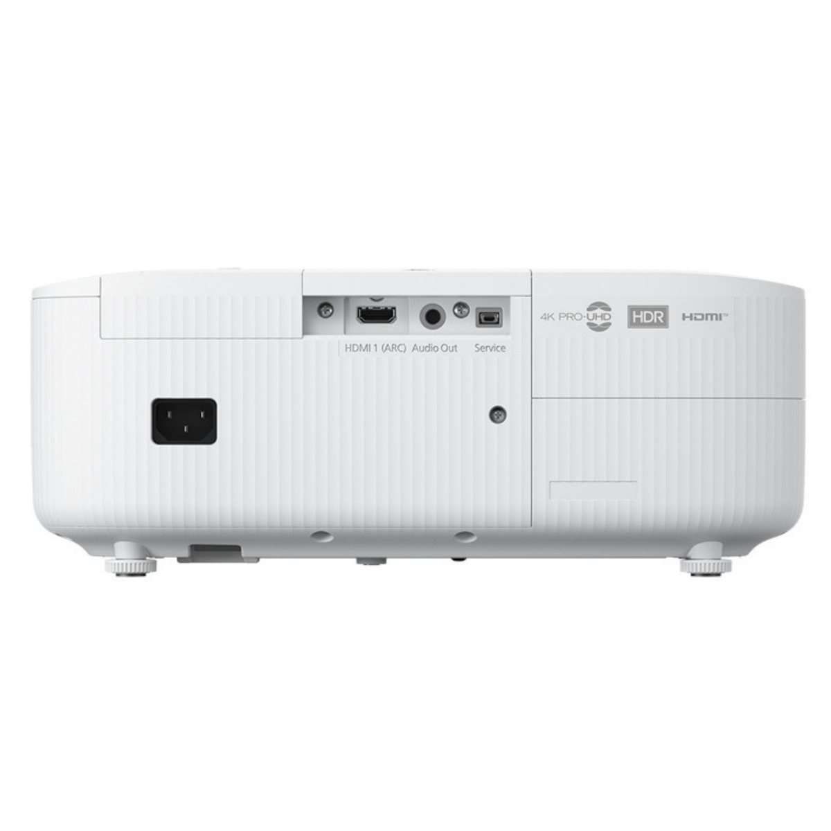 Back view of Epson EH-TW6250 4K PRO-UHD Home Theatre Projector with connections