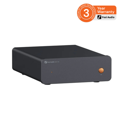 Fosi Audio Box X5 Phono Preamplifier with 3 year warranty badge
