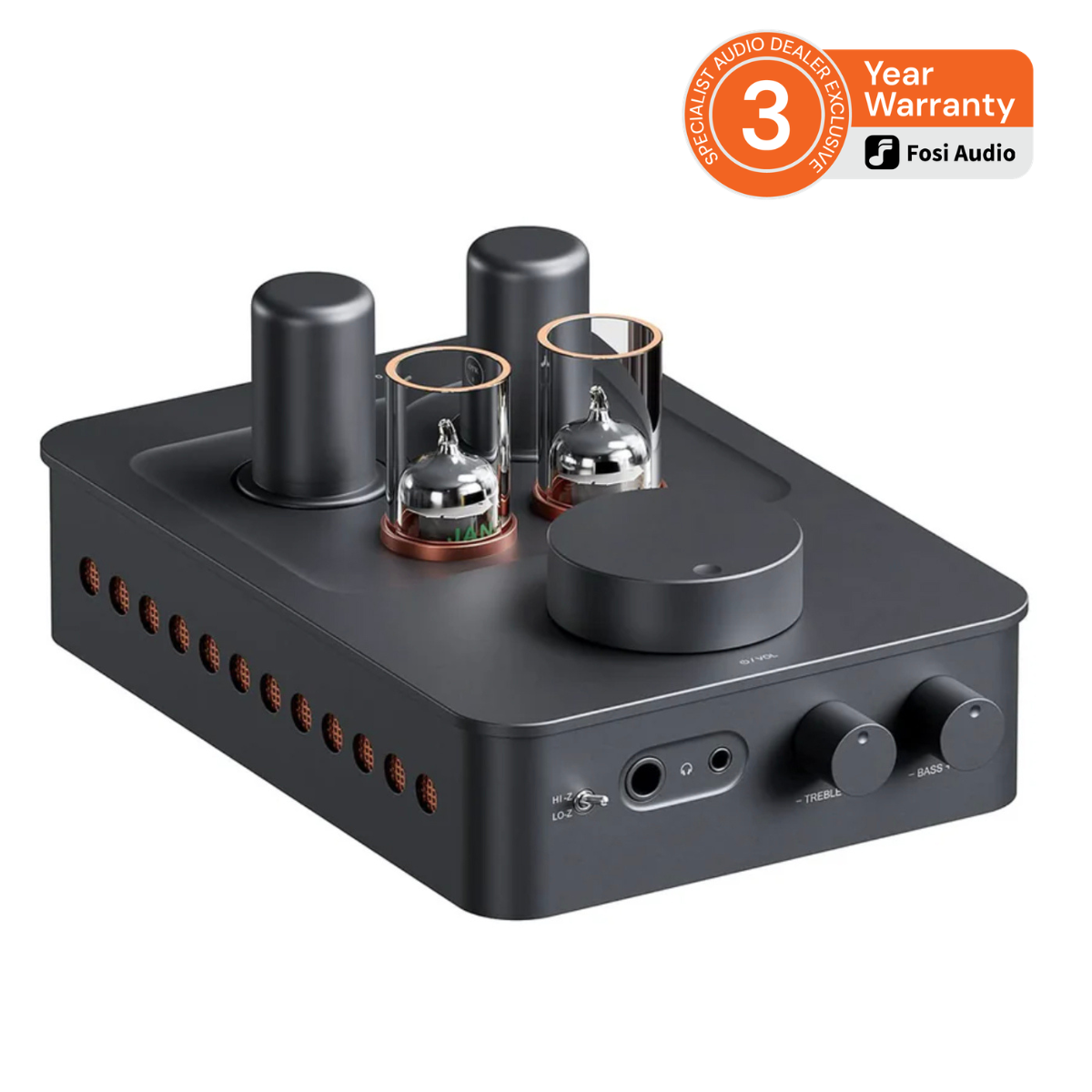Fosi Audio GR70 Tube Headphone Amp Preamp with 3 year warranty badge