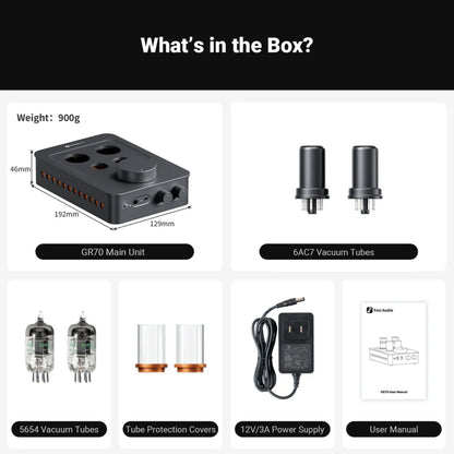 Fosi Audio GR70 Tube Headphone Amp Preamp accessories