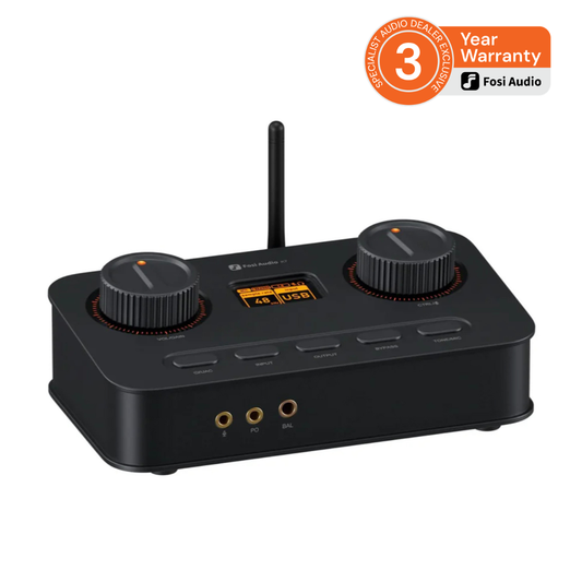 Fosi Audio K7 Desktop DAC Headphone Amplifier with 3 year warranty badge