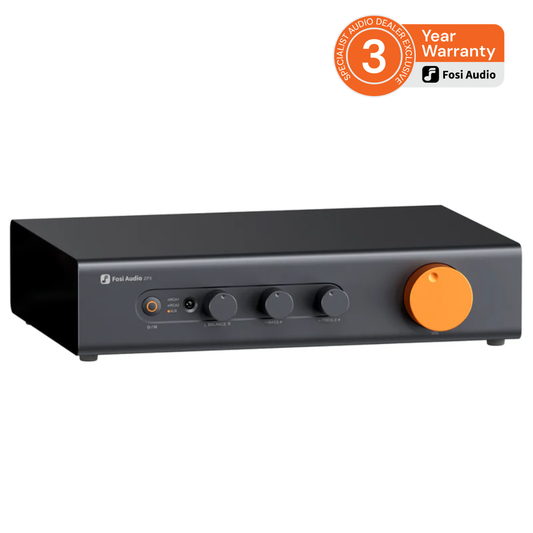 Fosi Audio ZP3 Balanced Preamplifier with 3 year warranty badge
