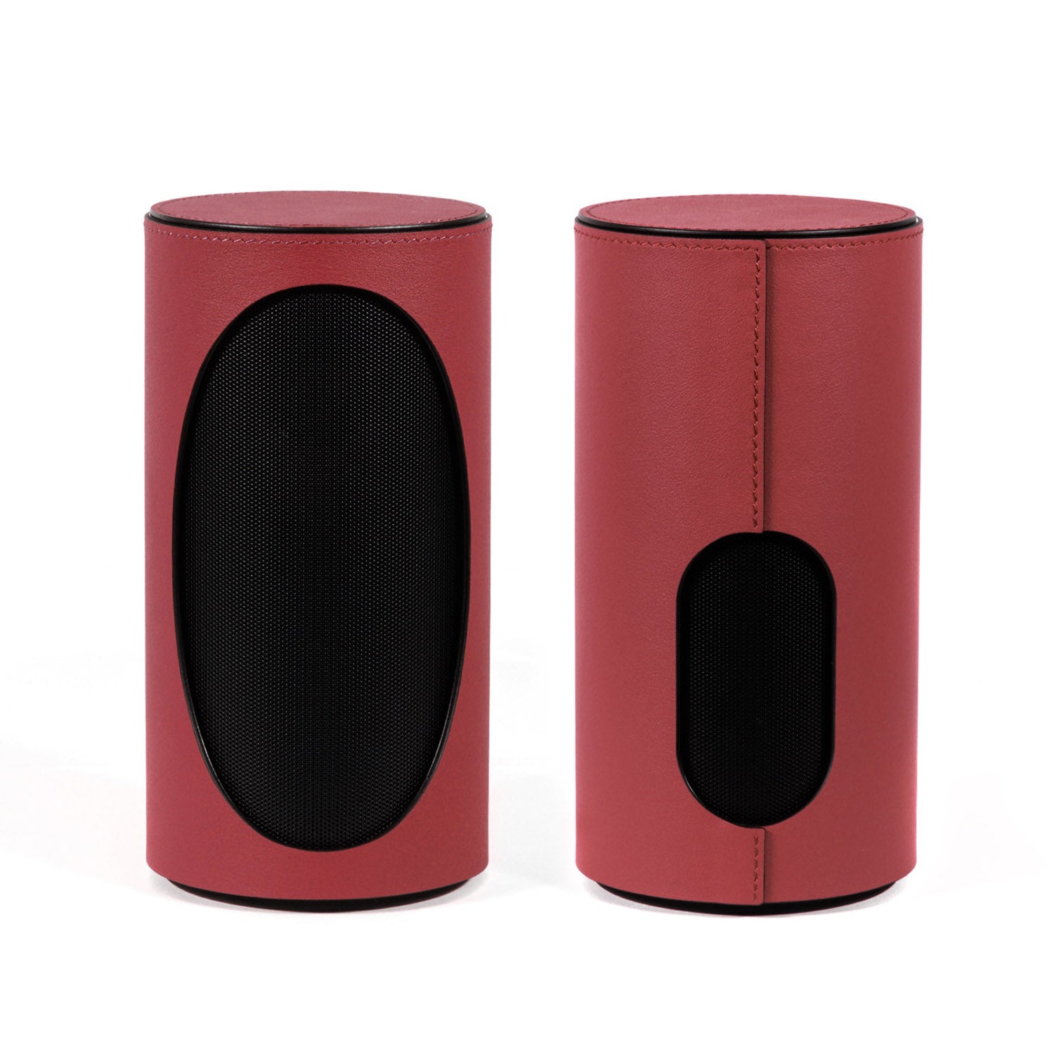 Pair of Geneva Duo Speakers in red on white background