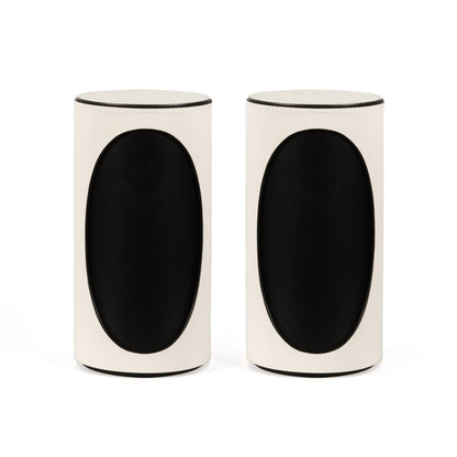 Pair of Geneva Duo Speakers in white on white background