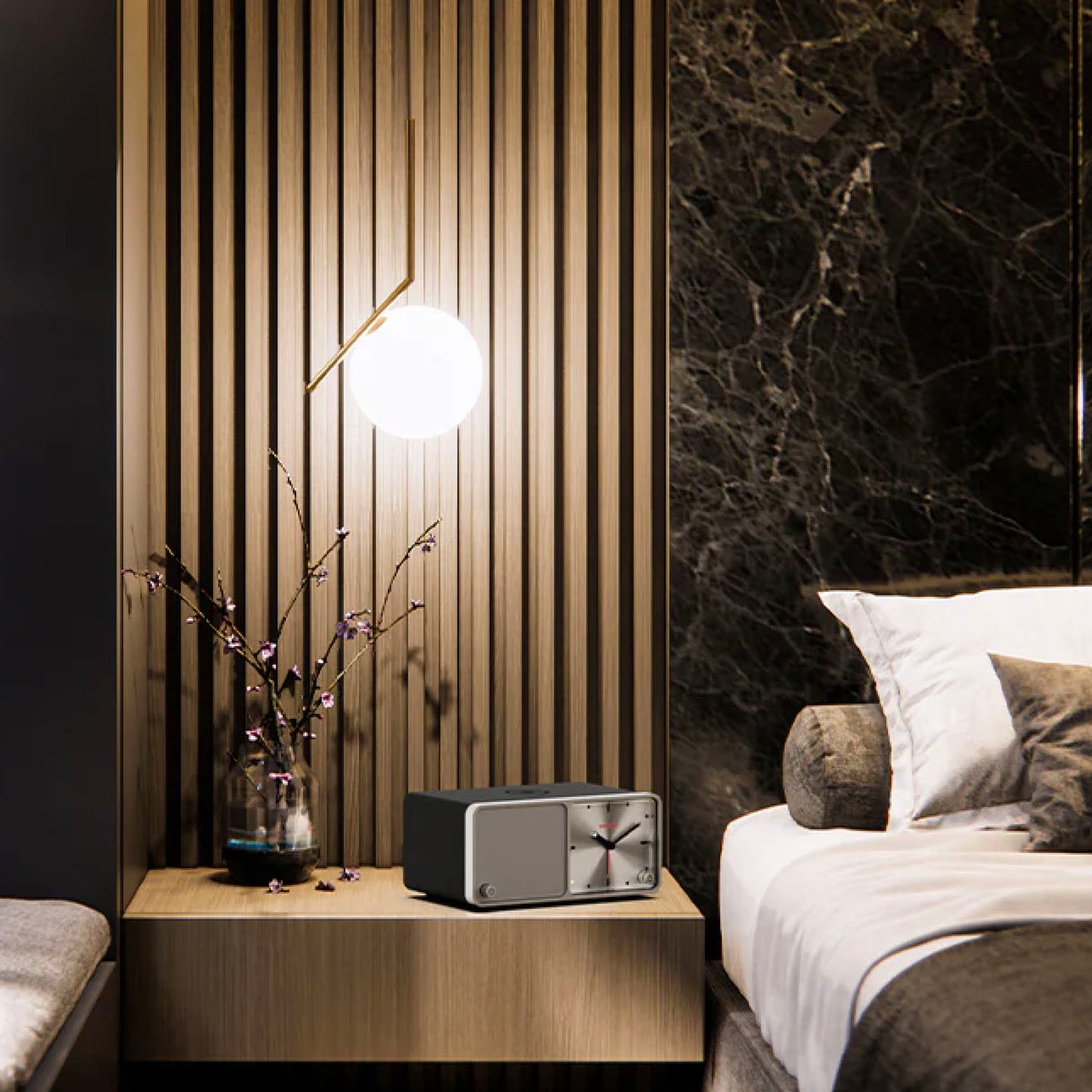 Geneva Time Analogue Alarm Clock & Bluetooth Speaker