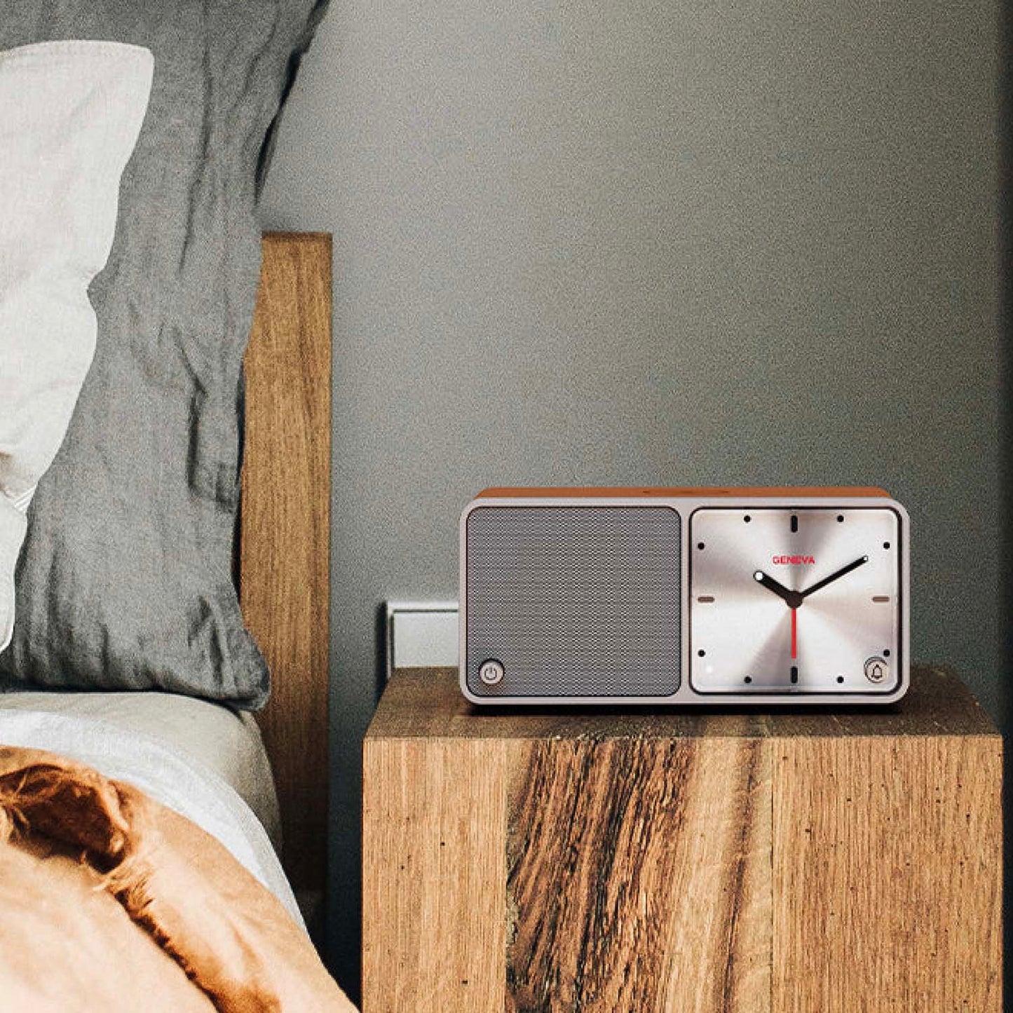 Geneva Time Analogue Alarm Clock & Bluetooth Speaker