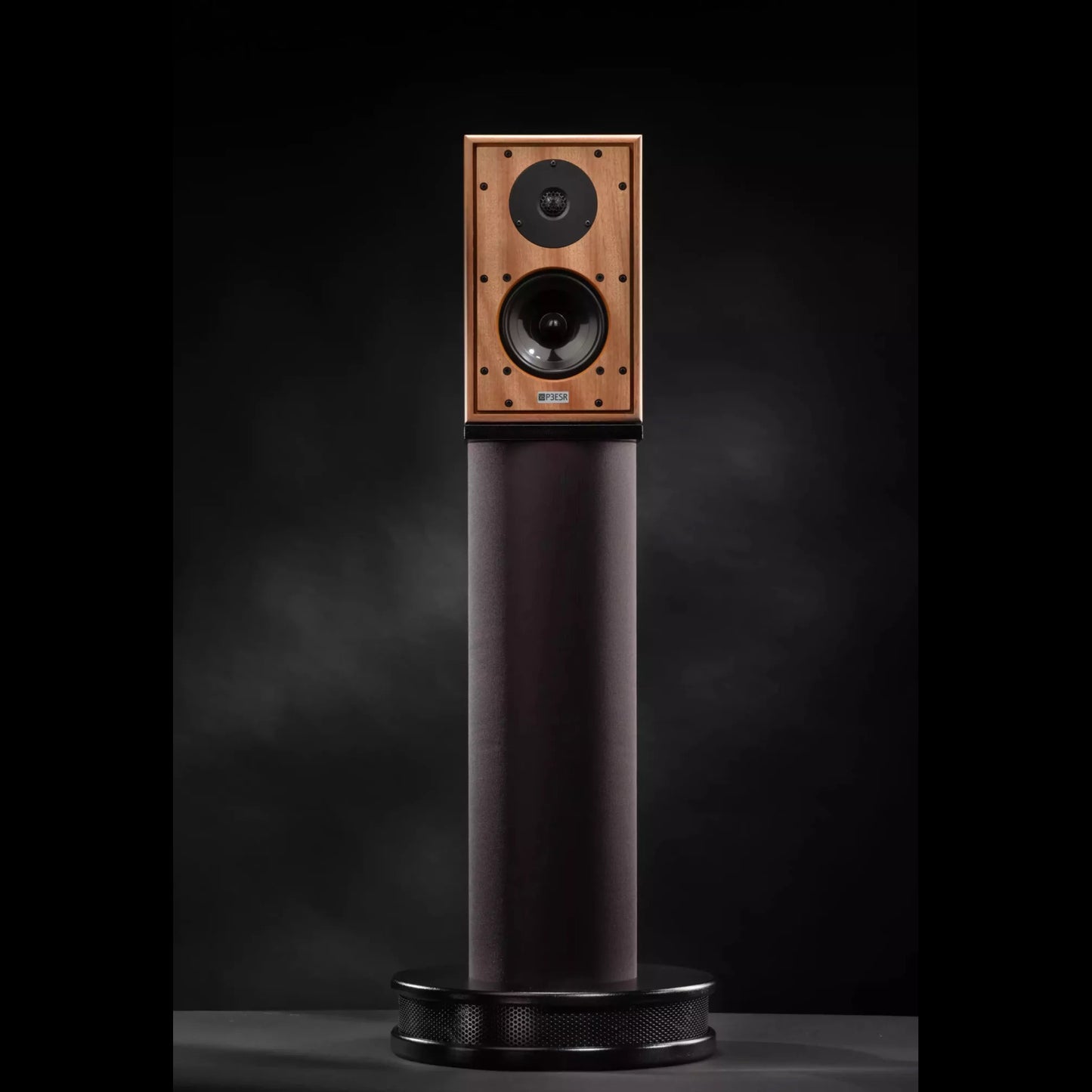 Harbeth Nelson Powered Subwoofer & Speaker Stand - Shown with Optional Harbeth P3ESR XD Speakers